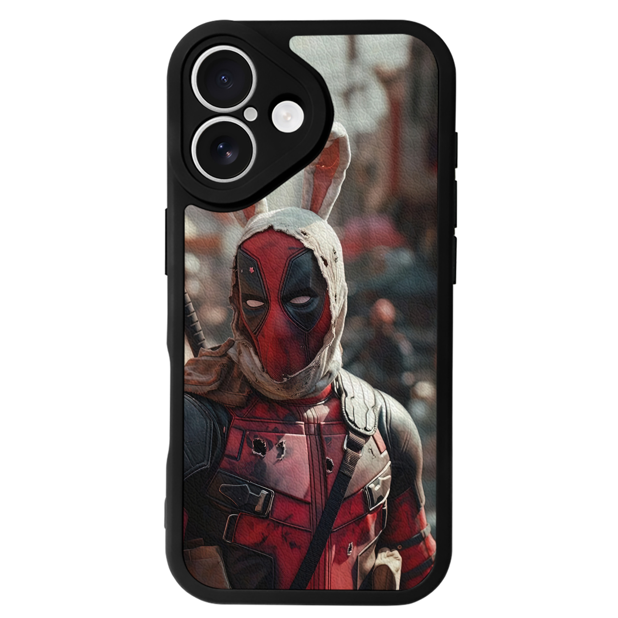 （画像用） Deadpool デッドプール 【iPhone 16シリーズ対応】シリコンスマホケース（レザー調） 材質：シリコン